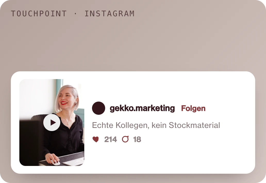 Instagram Touchpoint mit Arbeitgeber Einblick